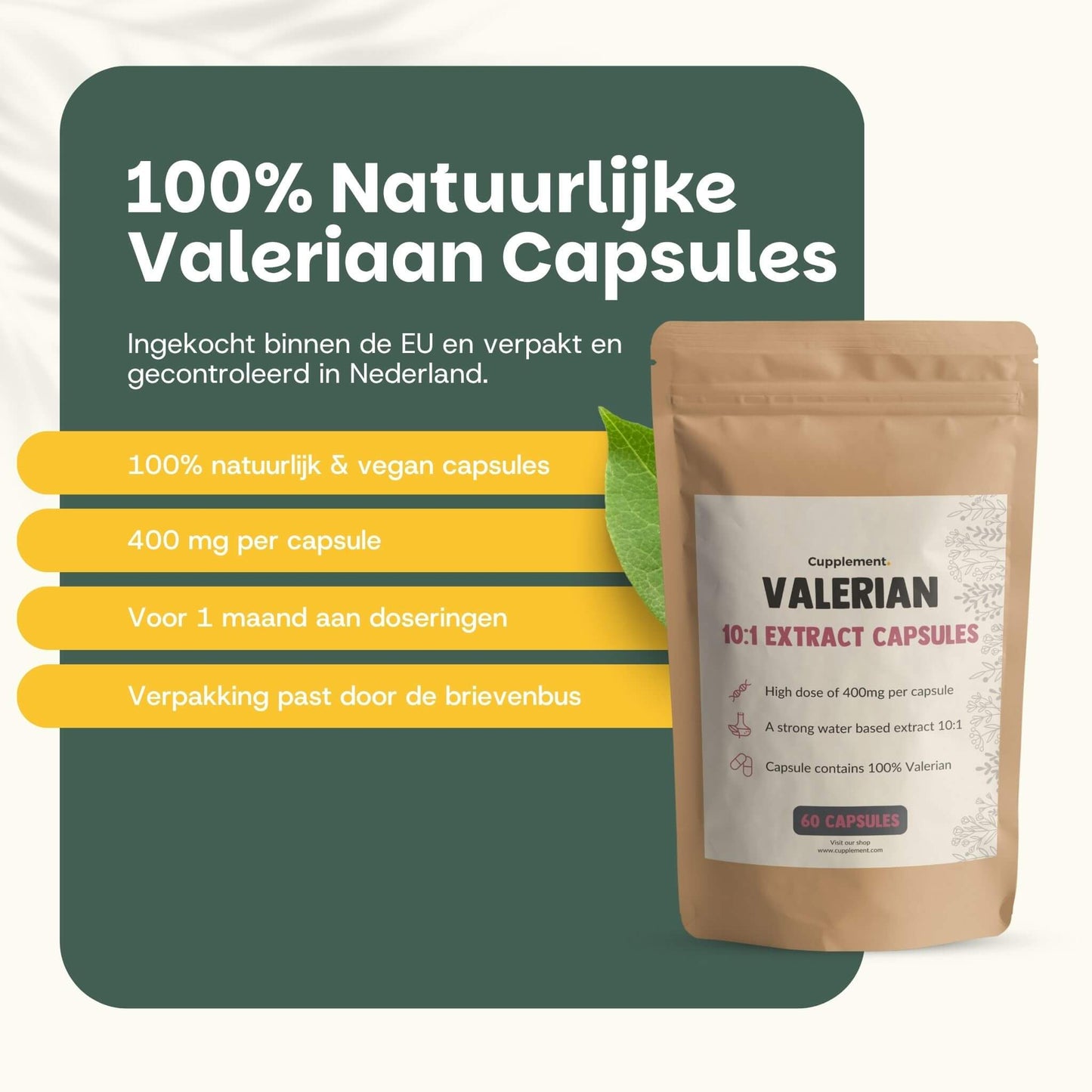 Valeriaan extract capsules goyu supplement superfood