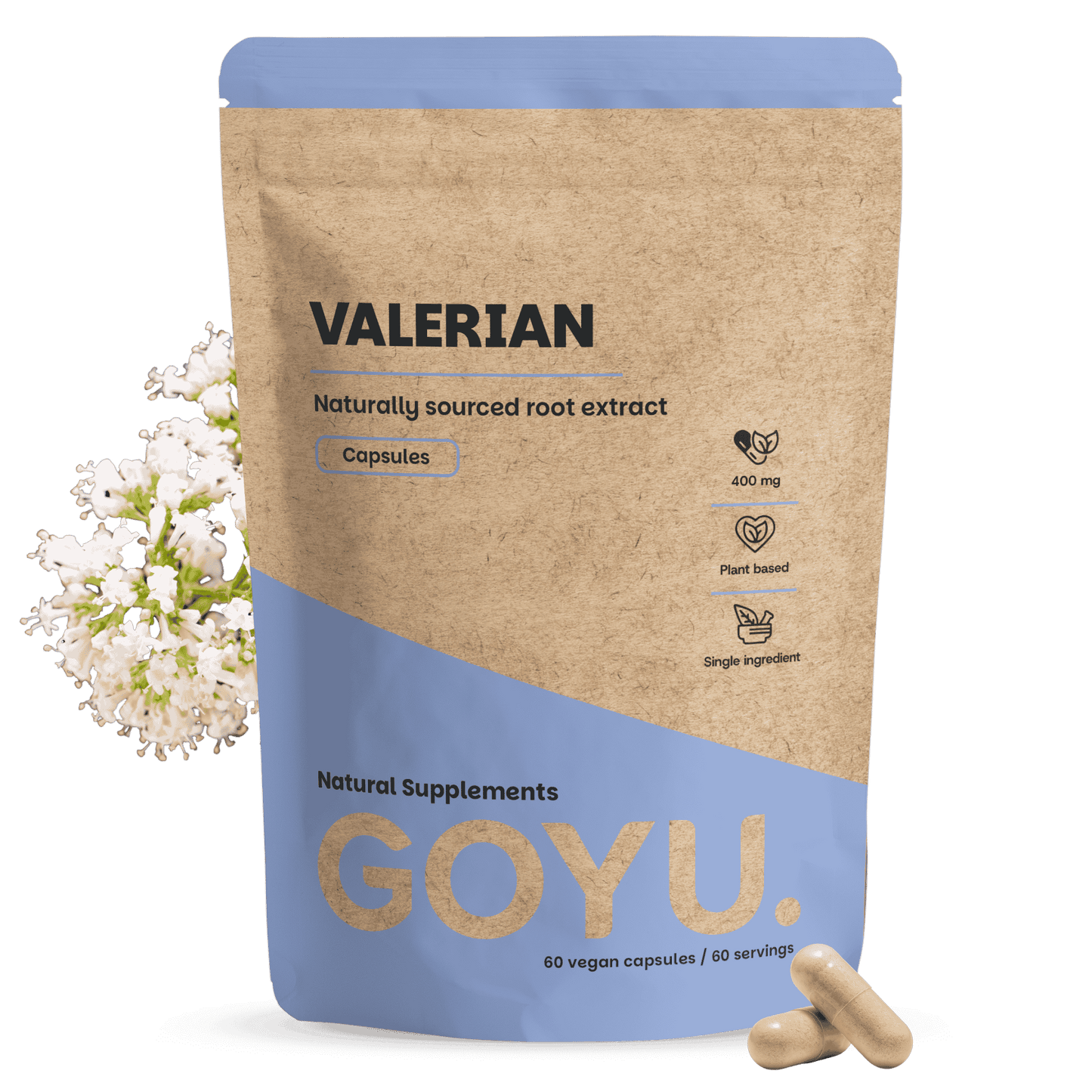 Valeriaan extract capsules goyu supplement superfood