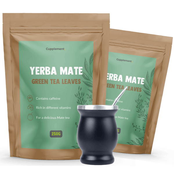 Yerba Mate Bombilla Set Cupplement Superfood Supplement