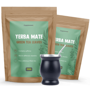 Yerba Mate Bombilla Set Cupplement Superfood Supplement