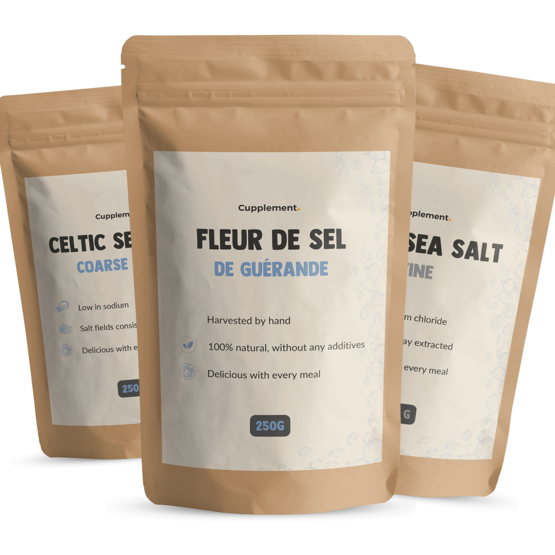 Zout Set Pakket Fleur de Sel Keltisch Zeezout Dode Zeezout Cupplement Superfood Supplement