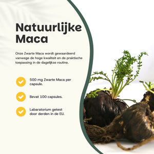 Zwarte Maca Capsules 500 mg Biologisch