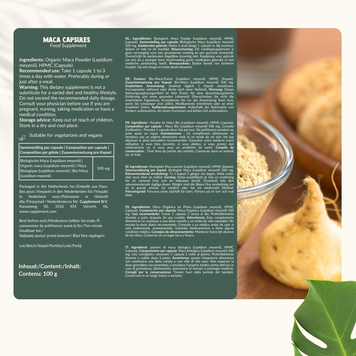 Maca Capsules 500 mg Biologisch