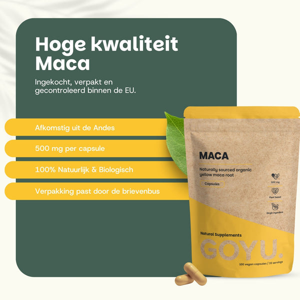 Maca capsules goyu supplement superfood