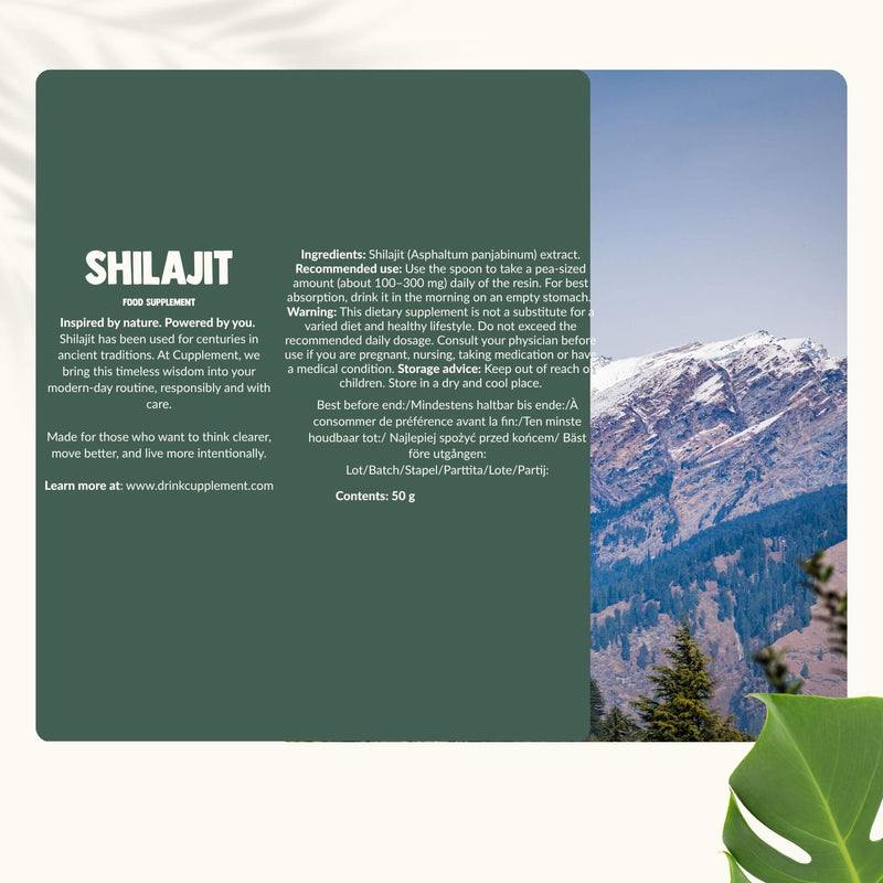Shilajit resin goyu supplement superfood