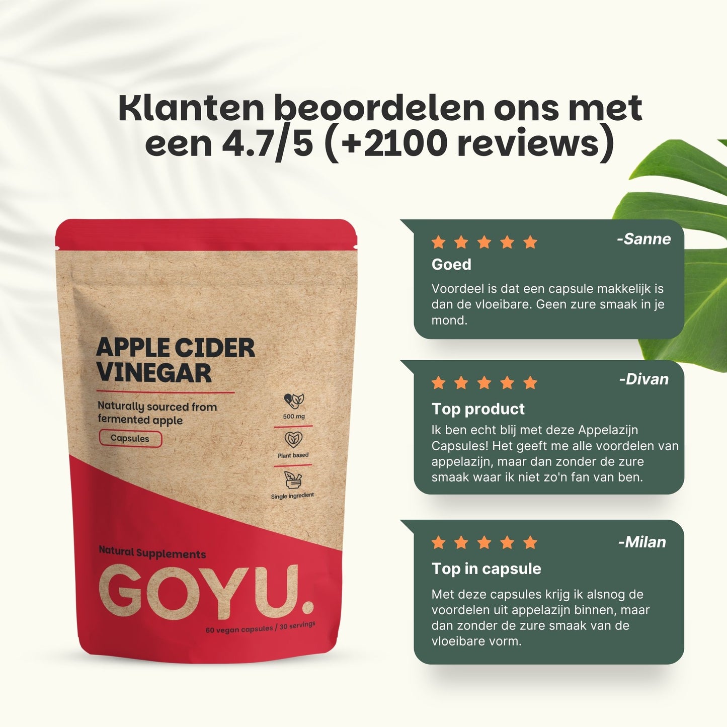 Appelazijn extract capsules goyu superfood supplement