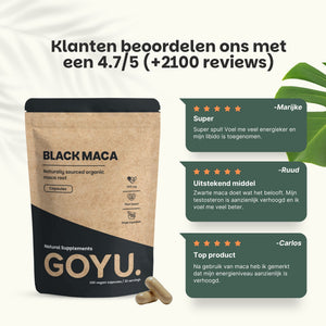 Biologisch Zwarte maca capsules goyu superfood supplement