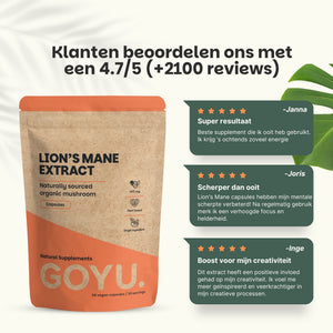 Lions Mane extract capsules goyu superfood supplement