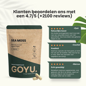 Biologische Sea Moss capsules goyu superfood supplement