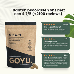 Shilajit extract capsules goyu superfood supplement