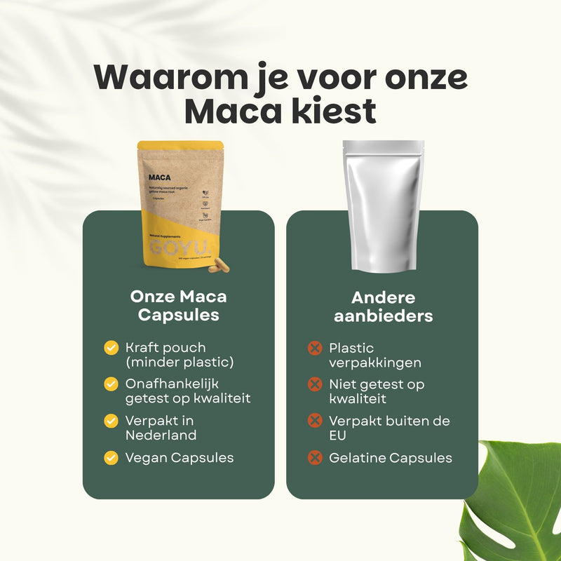 Maca capsules goyu supplement superfood