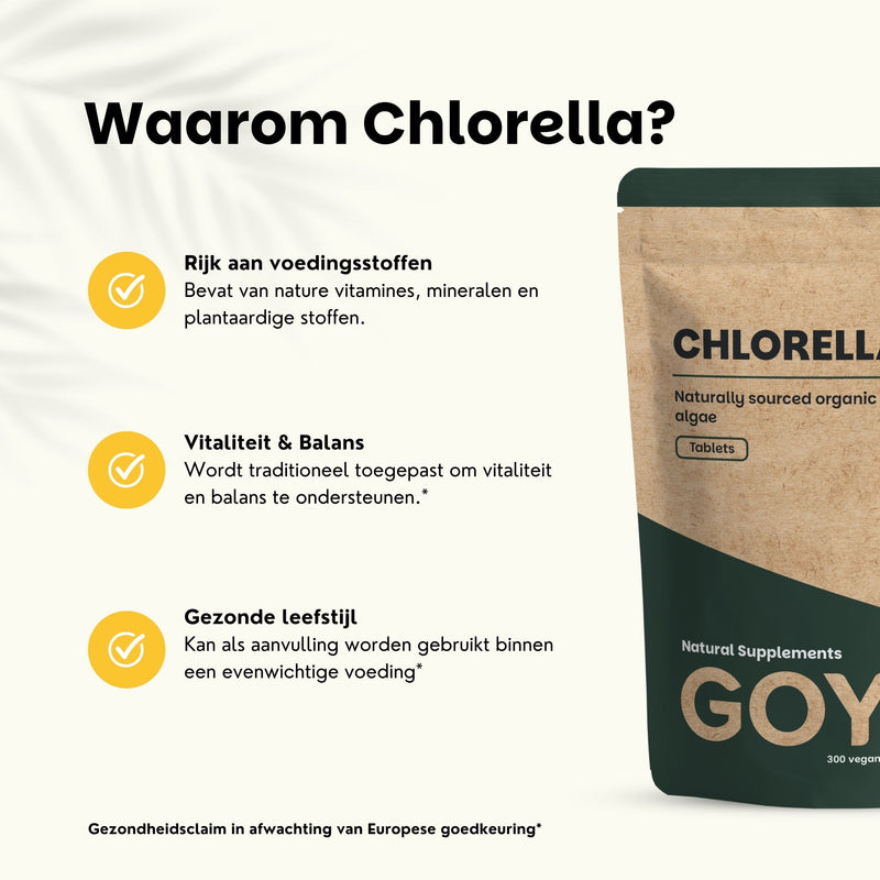 Biologische Chlorella tabletten goyu superfood supplement