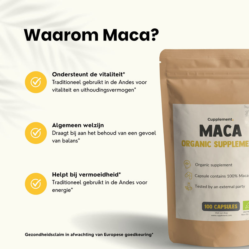 Maca Capsules 500 mg Biologisch