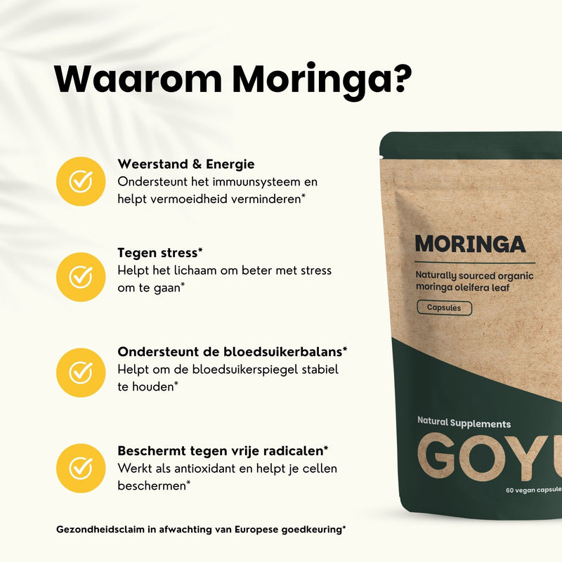 Biologisch Moringa poeder goyu supplement superfood