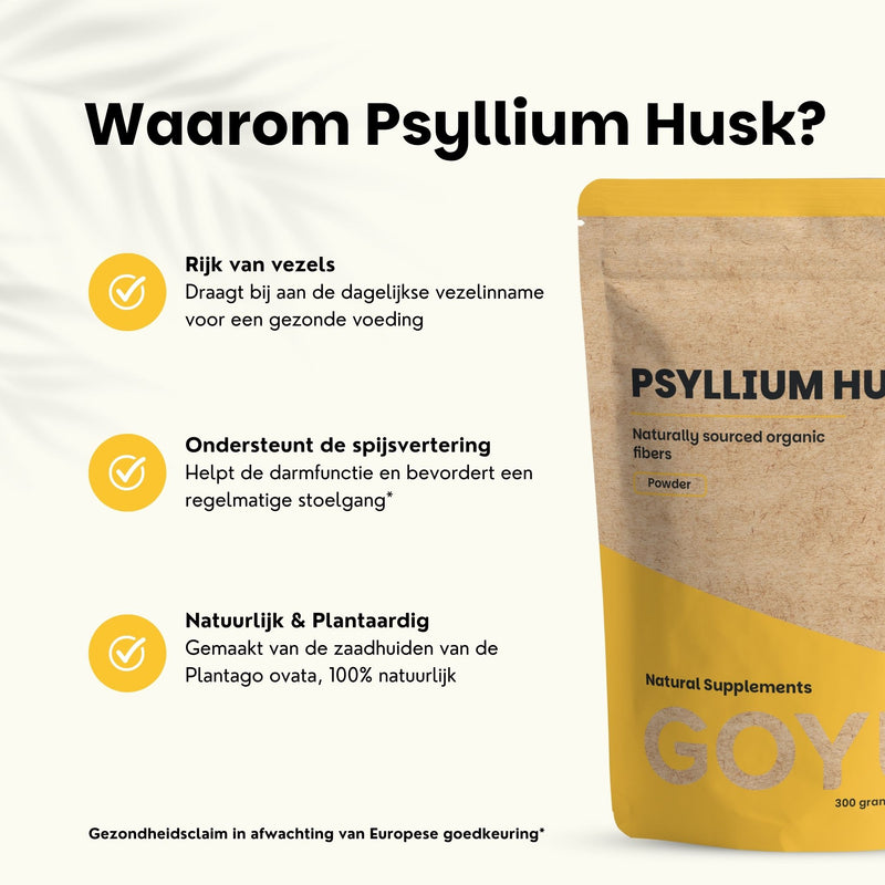 Biologisch Psylliumvezels poeder goyu superfood supplement