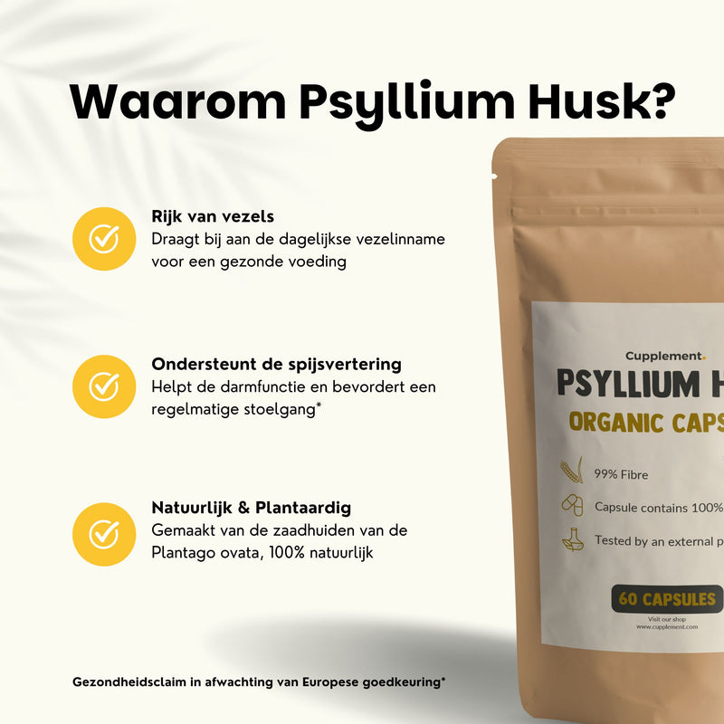 Psylliumvezels Capsules 500 mg BIO