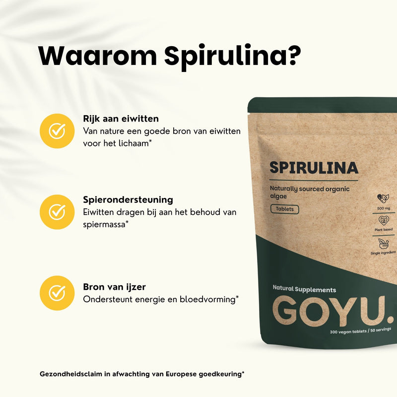Spirulina tabletten goyu supplement superfood