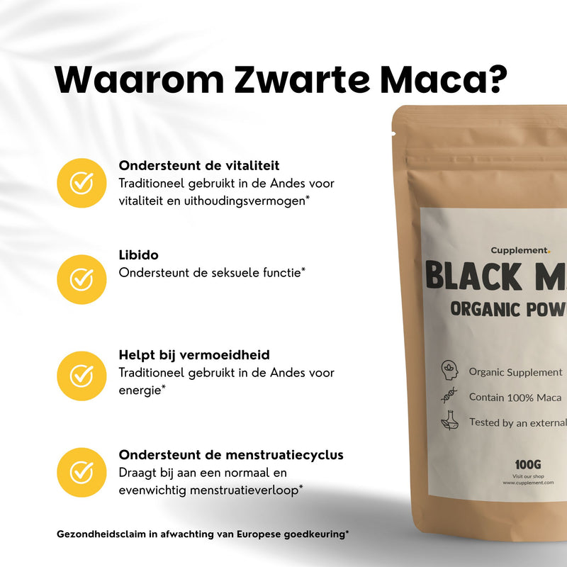 Zwarte Maca Poeder Biologisch